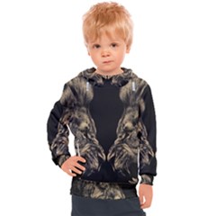 Animalsangry Male Lions Conflict Kids  Hooded Pullover by Jancukart