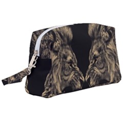 Animalsangry Male Lions Conflict Wristlet Pouch Bag (large)