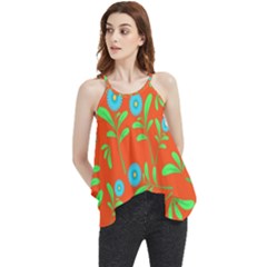 Background-texture-seamless-flowers Flowy Camisole Tank Top