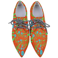 Background-texture-seamless-flowers Pointed Oxford Shoes