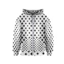 Pattern-whit Star Black Kids  Zipper Hoodie View1