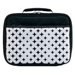 Pattern-whit Star Black Lunch Bag by nateshop