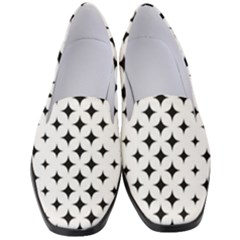 Pattern-whit Star Black Women s Classic Loafer Heels by nateshop