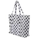 Pattern-whit Star Black Zip Up Canvas Bag View1