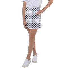 Pattern-whit Star Black Kids  Tennis Skirt by nateshop