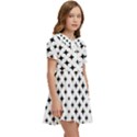 Pattern-whit Star Black Kids  Sweet Collar Dress View2