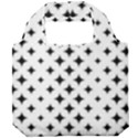 Pattern-whit Star Black Foldable Grocery Recycle Bag View1