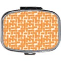Illustration Orange Background Rectangles Pattern Mini Square Pill Box View1