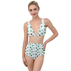 Christmas Trees Pattern Design Pattern Tied Up Two Piece Swimsuit by Amaryn4rt