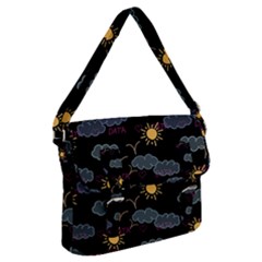 Illustration Cloud Computing Pattern Buckle Messenger Bag