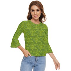 Oak Tree Nature Ongoing Pattern Bell Sleeve Top