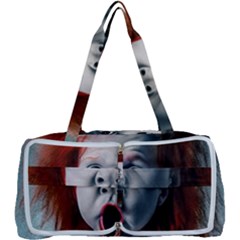 Son Of Clown Boy Illustration Portrait Multi Function Bag by dflcprintsclothing