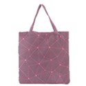 Triangle-line Pink Grocery Tote Bag View2