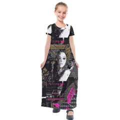 Grunge Witch Kids  Short Sleeve Maxi Dress by MRNStudios