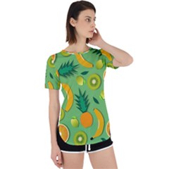 Fruit Tropical Pattern Design Art Perpetual Short Sleeve T-shirt by danenraven