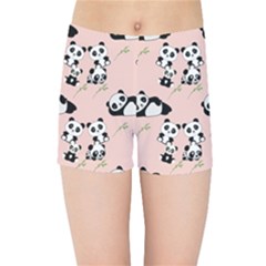 Pattern Panda Bear Kids  Sports Shorts by danenraven