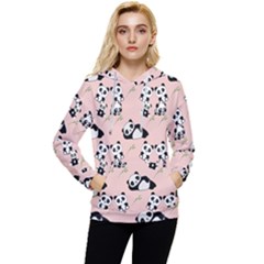 Pattern Panda Bear Women s Lightweight Drawstring Hoodie by danenraven