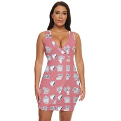 Stickers Hobbies Hearts Reading Draped Bodycon Dress by danenraven