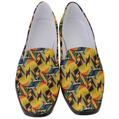 Illustration Geometric Pattern Colorful Pattern Women s Classic Loafer Heels