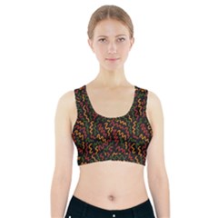 African Abstract  Sports Bra With Pocket by ConteMonfrey