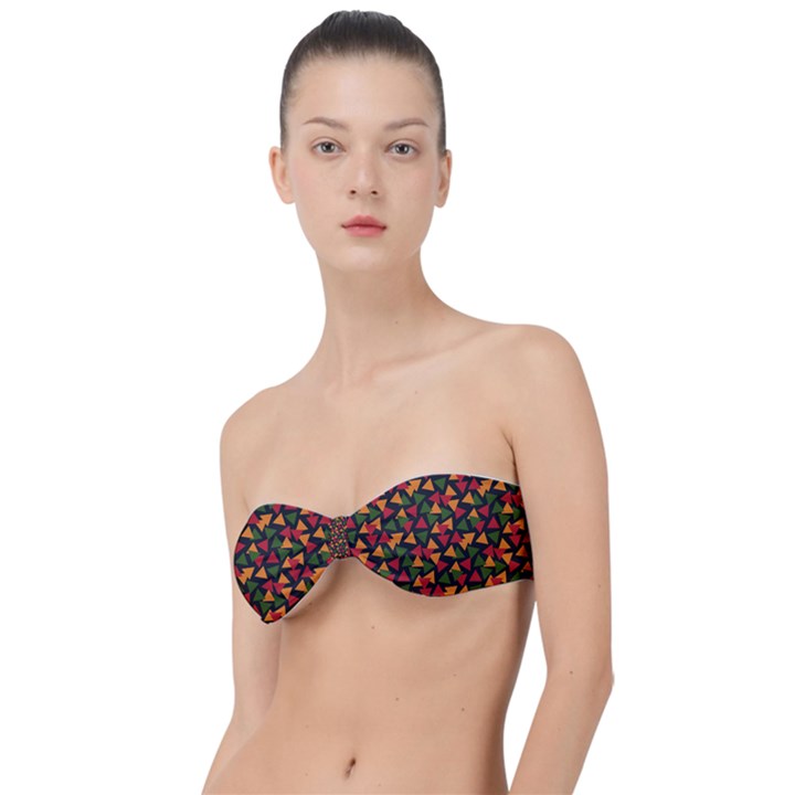 African Triangles  Classic Bandeau Bikini Top 