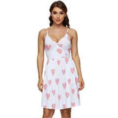 Small Cute Hearts V-neck Pocket Summer Dress  by ConteMonfrey