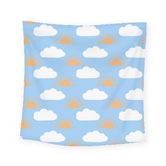 Sun And Clouds   Square Tapestry (small) by ConteMonfrey