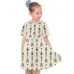 Black And Grey Arrows Kids  Sailor Dress by ConteMonfrey