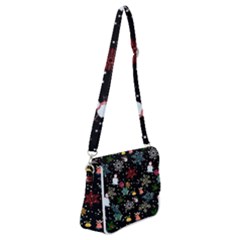 Illustration Xmas Christmas Thanks Giving Pattern Shoulder Bag With Back Zipper by danenraven