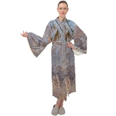 Window Pattern Winter Frost Maxi Velour Kimono by danenraven