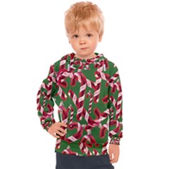 Christmas Wrapping Paper Abstract Kids  Hooded Pullover by danenraven
