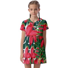 Tulips Design Kids  Asymmetric Collar Dress by designsbymallika