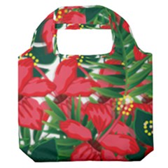 Tulips Design Premium Foldable Grocery Recycle Bag by designsbymallika