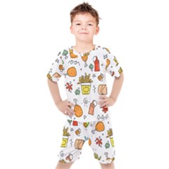 Set Child Fun Funny Collection Kids  Tee And Shorts Set by artworkshop