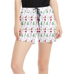 Santa Claus Snowman Christmas Women s Runner Shorts by artworkshop