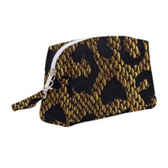 Metallic Snake Skin Pattern Wristlet Pouch Bag (medium) by BangZart