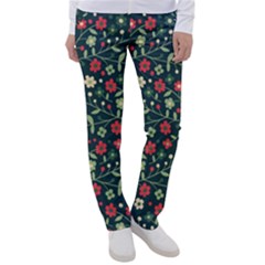 Flowering Branches Seamless Pattern Women s Casual Pants