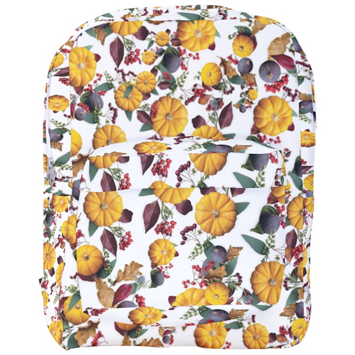 Pumpkin Fruit Flower Pattern Full Print Backpack