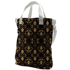 Vintage Batik Art Architecture Pattern Canvas Messenger Bag