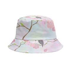 Bird Blossom Seamless Pattern Inside Out Bucket Hat by Ravend