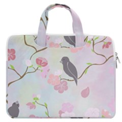 Bird Blossom Seamless Pattern Macbook Pro 13  Double Pocket Laptop Bag by Ravend