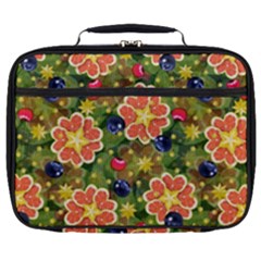 Fruits Star Blueberry Cherry Leaf Full Print Lunch Bag by Ravend