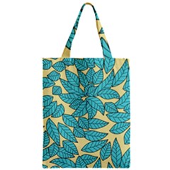 Illustration Sheets Dry Leaves Print Pattern Zipper Classic Tote Bag