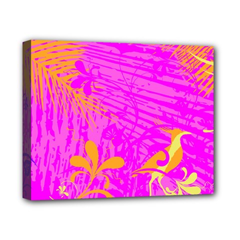 Spring Tropical Floral Palm Bird Canvas 10  X 8  (stretched)