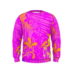 Spring Tropical Floral Palm Bird Kids  Sweatshirt