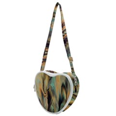Abstract Painting In Colored Paints Heart Shoulder Bag