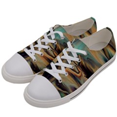 Abstract Painting In Colored Paints Men s Low Top Canvas Sneakers