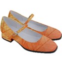 Orange Leaf Texture Pattern Women s Mary Jane Shoes View3