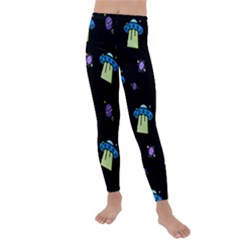 Illustration Cosmos Cosmo Rocket Spaceship -ufo Kids  Lightweight Velour Leggings by danenraven