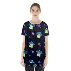 Illustration Cosmos Cosmo Rocket Spaceship Ufo Skirt Hem Sports Top by danenraven